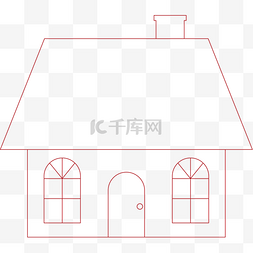 楼房黑白图片_简单线条房子