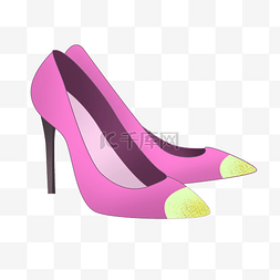 粉色的高跟鞋插画