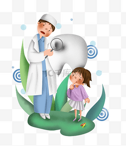全国爱牙日素材图片_全国爱牙日儿童蛀牙和牙医