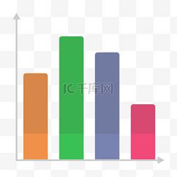 对比ppt图片_简单平面彩色ppt柱状图