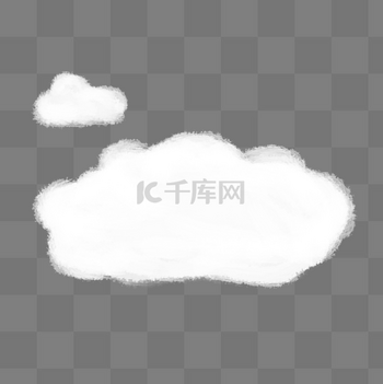 一朵手绘卡通云朵