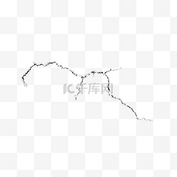 卡通地震裂缝图片_水彩卡通灰色裂纹