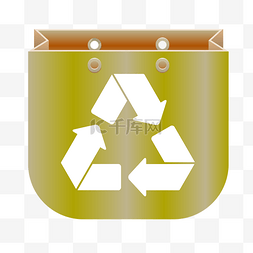 绿色环保回收图片_垃圾循环利用插画