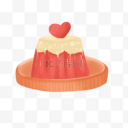 手绘蛋糕甜品图片_手绘红心甜品