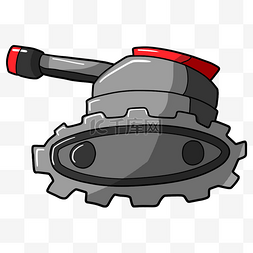 飞盘玩具图片_灰色的飞盘坦克插画