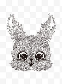 中秋兔子动物简洁装饰可爱