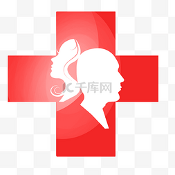 公共医疗服务红十字插画