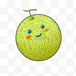 健康绿色图案图片_水果装饰图案可爱哈密瓜