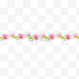 粉嫩花朵花边边框