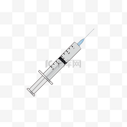 注射器的安装图片_手绘医疗用品注射器针管插画