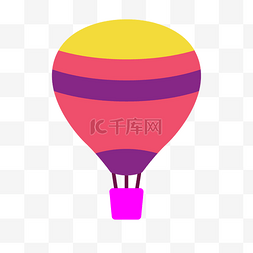 插画热气球图片_热气球PNG免抠