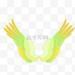漂亮的彩色翅膀插画