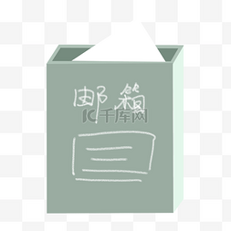 电话邮箱图片_小清新手绘绿色邮箱