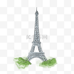 巴黎铁塔图片_艾菲尔铁塔的插画
