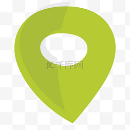 地理卡通图片_绿色的定位图标免抠图