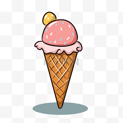 手绘可爱冰淇淋图片_手绘夏日冰淇淋下载