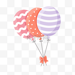 卡通生日彩色气球图片_情人节彩色气球png