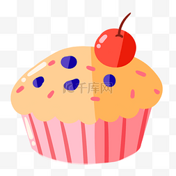蛋糕图片_卡通粉色蛋糕插画