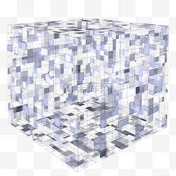 立体几何科技图片_科技感灰黑色渐变立方体装饰