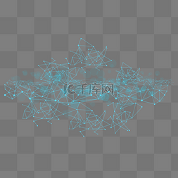 点线面装饰图案图片_蓝色线条科技多边形装饰图案