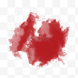 中国墨水风图片_水彩红色漂浮泼墨