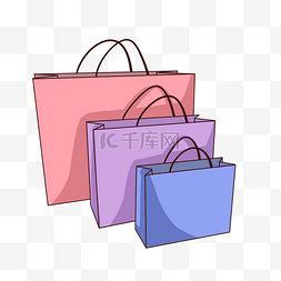 降价图片_购物节日购物袋卡通手绘插画