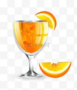 冰镇饮料图片_矢量夏季橙汁冰镇饮料冷饮素材