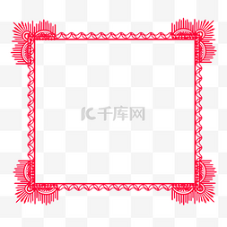 中国传统花边红色图片_红色传统边框元素