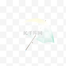 伞的元素图片_卡通透明的雨伞免抠图