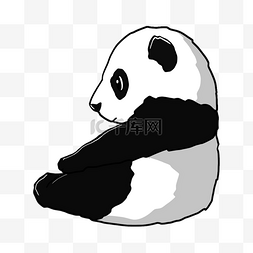 发愁图片_手绘可爱大熊猫插画