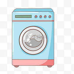 家电双11主图图片_蓝色的全自动洗衣机