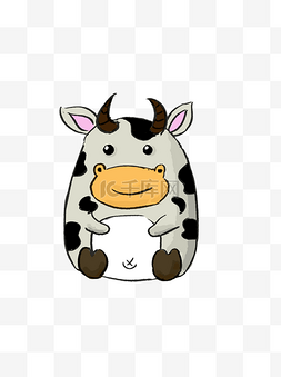 奶牛卡通手绘动物可商用