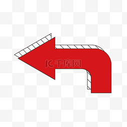 线条矢量图案图片_红色立体方向箭头矢量素材