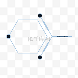 几何图装饰图片_科技感圆形线条正六边形几何效果