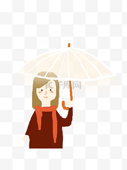 纱巾透明图片_撑雨伞的美女