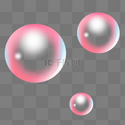 粉色的气泡图片_粉色大小不一的气泡