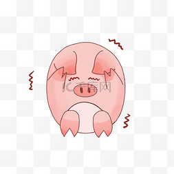 可爱手绘小猪图片_可爱的小猪汤圆插画