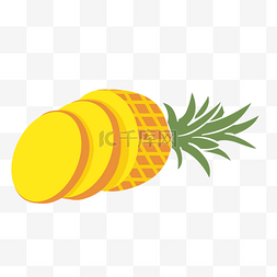 手绘水果菠萝图片_卡通手绘水果菠萝插画