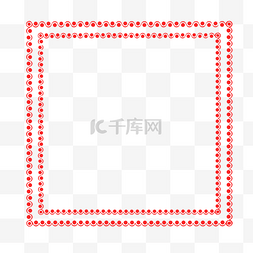 大气红中国风图片_正方形大红边框装饰