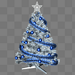 圣诞节圣诞树仿真立体C4D装饰
