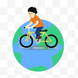 环保骑行图片_世界地球日绿色出行骑行