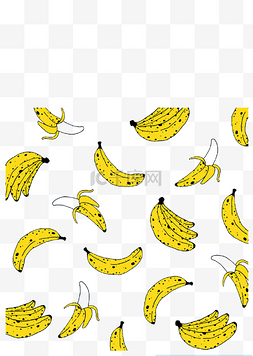 香蕉图片_清新手绘香蕉背景图案