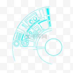 科技感点缀元素图片_科技感点线面图案