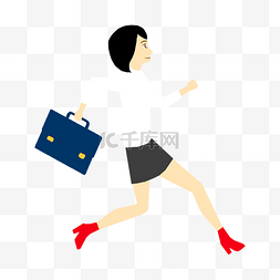 图案女性图片_手绘奔跑的美女人物图案