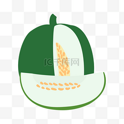 绿色调图片_蔬菜类装饰图案绿皮冬瓜