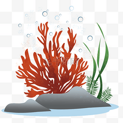 海底卡通珊瑚图片_海底装饰珊瑚手绘