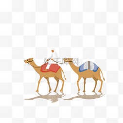 夏日广告图片_撒哈拉沙漠骆驼队