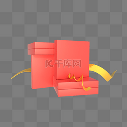 几何立方体图片_C4D立体装饰礼盒