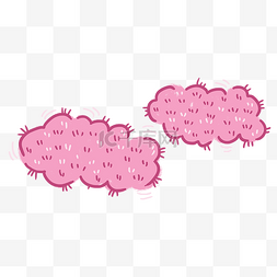 卡通3d云朵图片_粉色可爱卡通刺毛云朵
