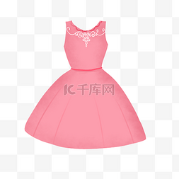 粉色裙图片_粉色的公主裙插画